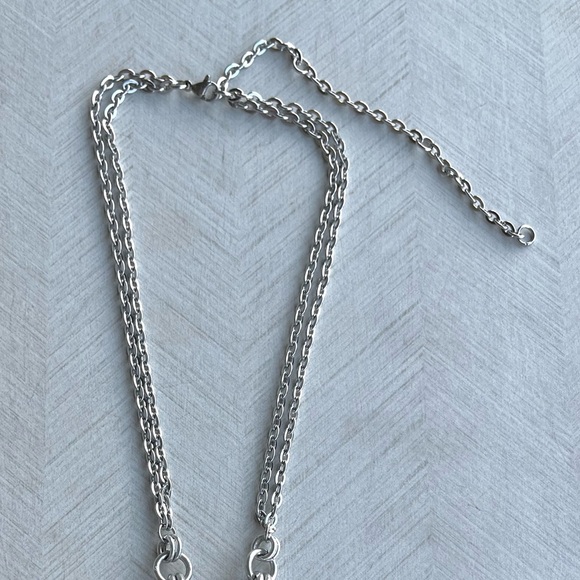 Handmade maille choker necklace black obsidian arrow charm boho goth gemstones - Picture 10 of 13